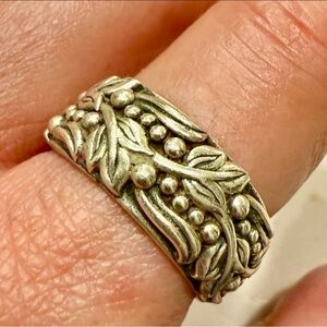 Christian James by Scott Grimes Sterling Silver Legacy Sycamore Band Ring Sz8.25